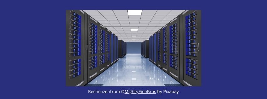 Rechenzentrum (Gang, links und rechts Hochleistungsrechner)